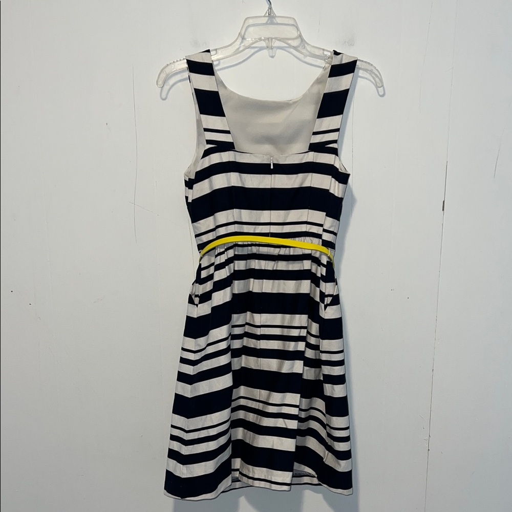 The Limited Blue and White Striped Mini Dress with Yellow Belt 0322263 - Picture 2 of 5